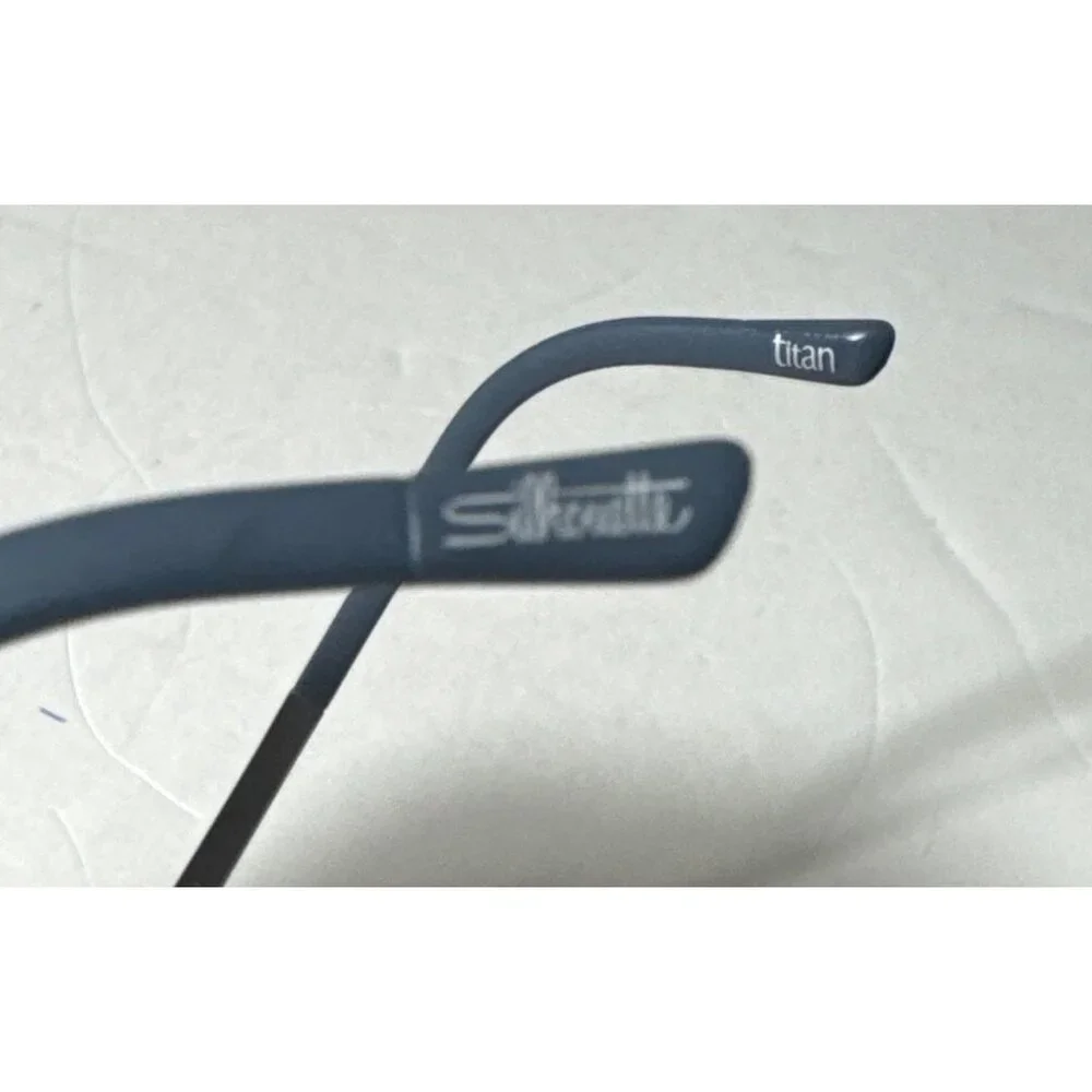Silhouette Rimless Eyeglasses Frames Only Blue Arms 4496 40 52-17 130 5452 6059